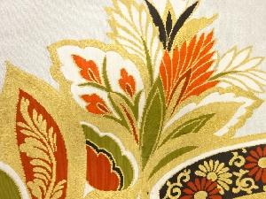 アンティーク　綴れ花模様織り出し名古屋帯（材料）